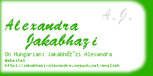 alexandra jakabhazi business card